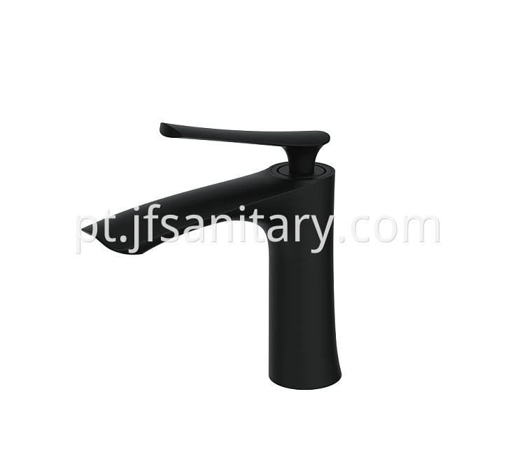 Black brass basin faucet